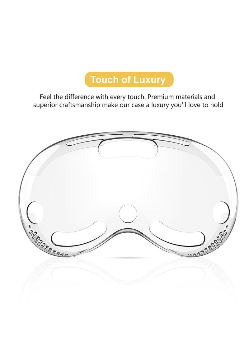 Generic - Compatible with Apple Vision Pro Case and Protective Cover TPU Protective Cover for Vision Pro VR Headset 2024 Accessories Provides Superior Protection Against Scratches Transparent - Image 1