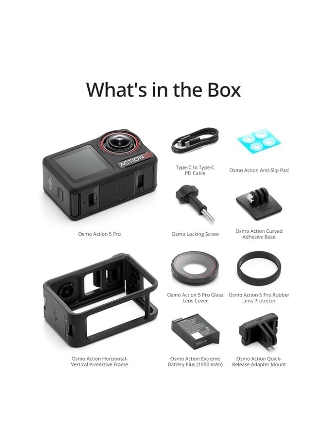 Osmo DJI Osmo Action 5 Pro Standard Combo, Waterproof Camera with 1/1.3" Sensor, 4K/120fps Video, Subject Tracking, Stabilization, Dual OLED Touchscreens, Action Camera 4K Ideal for Sports, Vl - Image 3