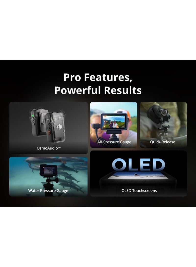 Osmo DJI Osmo Action 5 Pro Standard Combo, Waterproof Camera with 1/1.3" Sensor, 4K/120fps Video, Subject Tracking, Stabilization, Dual OLED Touchscreens, Action Camera 4K Ideal for Sports, Vl - Image 5