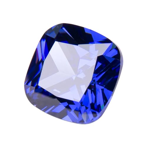 حجر التنجانيت الأزرق الاصطناعي 1 قطعة من سايديان مكعب زركونيا فضفاض لصنع مجوهرات النساء خاتم قلادة خرز سوار حرفي DIY