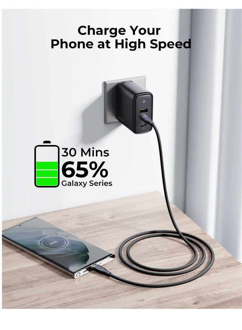 USB C to USB C Cable - Powerlink Rugg Double Nylon Fast Charging Cord 1m - 60W Power Delivery PD Compatible with iPhone 16 Series, iPhone 15 Series, iPad Pro/Air, MacBook Pro/Air, Galaxy S24/S23 Ult  - Image 4