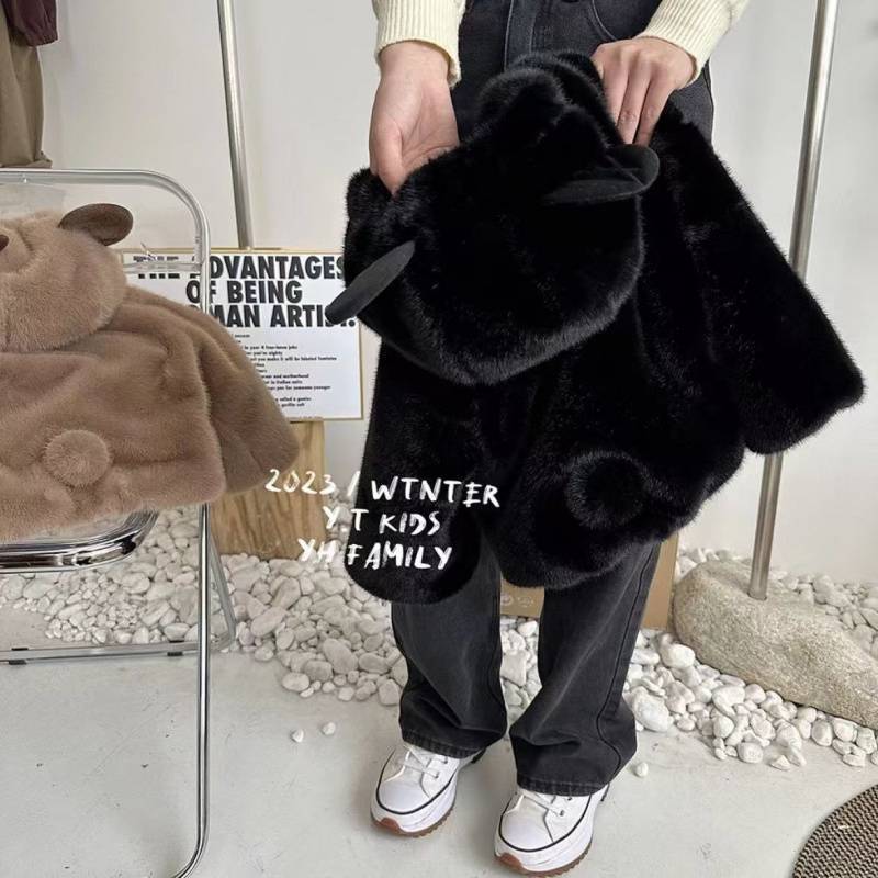 Boys Winter Cotton-Padded Jacket Fried Street Children'S Fleece-Lined Thickened Winter Female Baby Hooded Cotton Coat Tide - Image 4