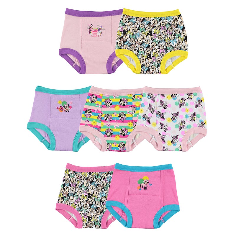 Disney Baby Girls Minnie Mouse Pants 3pk 10pk Sizes 18m 2t 3t 4t And Toddler Potty Training Underwear Minnietraining7pk 3T US - Image 2