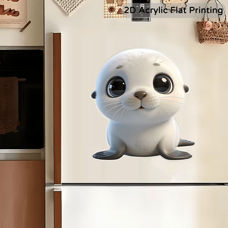 Cute Little Seal Pattern Fridge Magnet Creative Healing Design Fun Gift For Animal Lovers Decoration For Refrigerators Mailboxes Door Frames Furniture A - Image 2