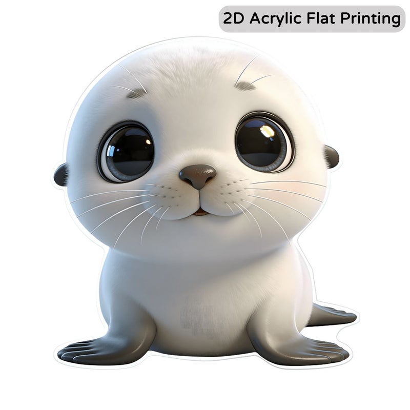 Cute Little Seal Pattern Fridge Magnet Creative Healing Design Fun Gift For Animal Lovers Decoration For Refrigerators Mailboxes Door Frames Furniture A - Image 1
