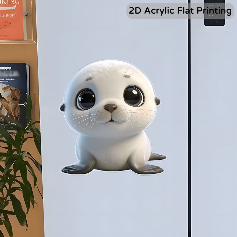 Cute Little Seal Pattern Fridge Magnet Creative Healing Design Fun Gift For Animal Lovers Decoration For Refrigerators Mailboxes Door Frames Furniture A - Image 4