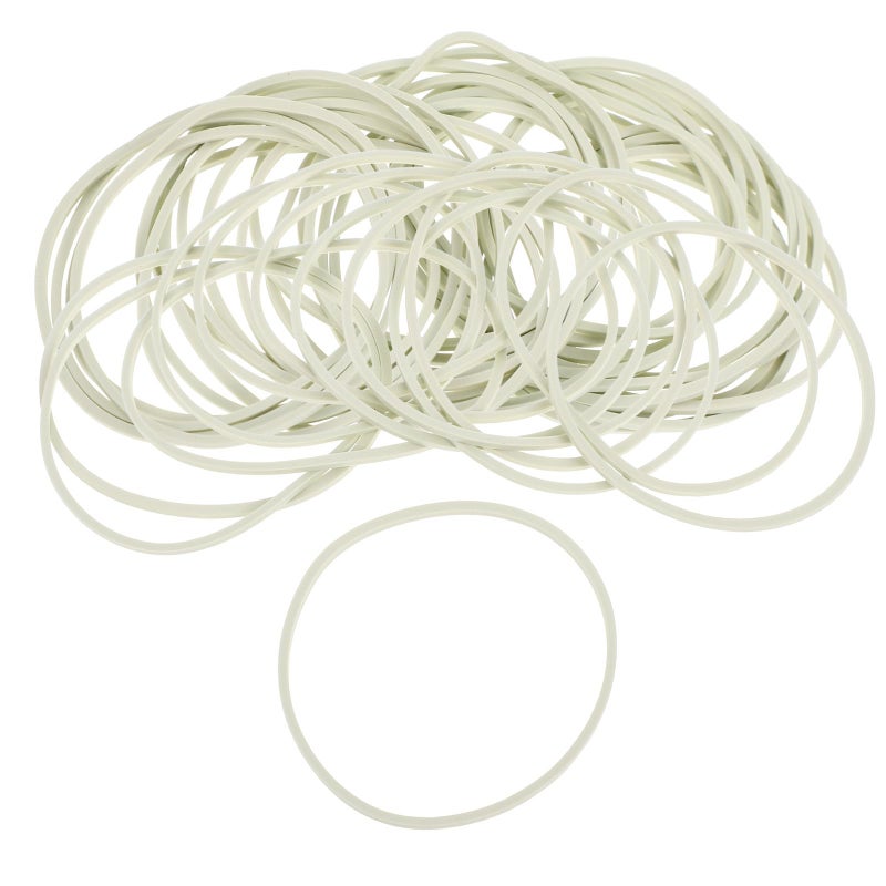 Elastic Rubber Bands 50 Pieces White 5cm Diameter 500g Multipurpose Office Home School - Image 2