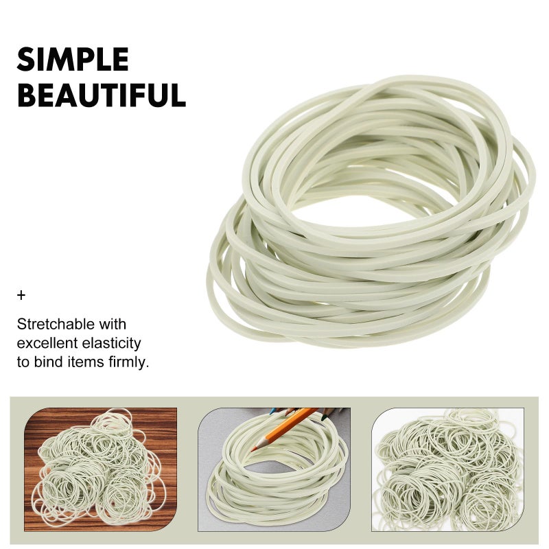 Elastic Rubber Bands 50 Pieces White 5cm Diameter 500g Multipurpose Office Home School - Image 4