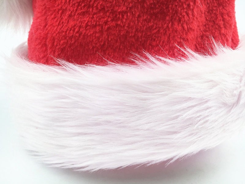 ALIMITOPIA 2pcs Children Christmas Santa Hat,Kids' Double-Layered Luxury Plush Christmas Santa Claus Xmas Cap Hat - Image 5