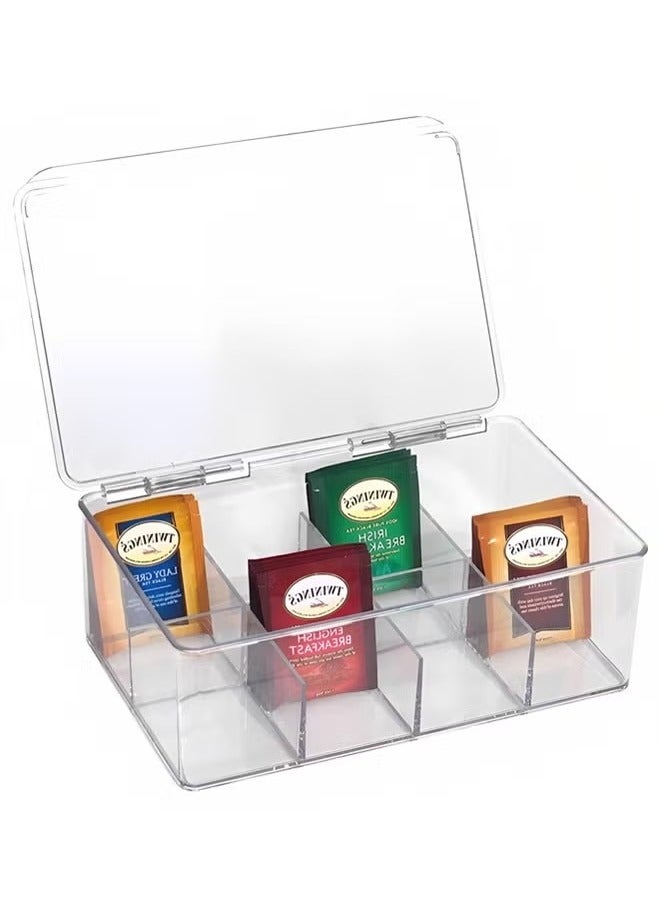 Bukela Tea Bag Organizer,Stackable Tea Bag Storage with Lid,Coffee and Tea Organizer for Kitchen Pantry Cabinets and Countertops, Holder for Tea Bags,Coffee,Sugar Packets,Condiments,Small Packets - Image 1