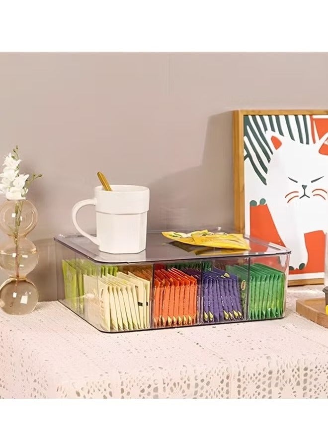 Bukela Tea Bag Organizer,Stackable Tea Bag Storage with Lid,Coffee and Tea Organizer for Kitchen Pantry Cabinets and Countertops, Holder for Tea Bags,Coffee,Sugar Packets,Condiments,Small Packets - Image 3