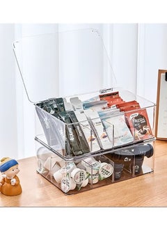 Tea Bag Organizer,Stackable Tea Bag Storage with Lid,Coffee and Tea Organizer for Kitchen Pantry Cabinets and Countertops, Holder for Tea Bags,Coffee,Sugar Packets,Condiments,Small Packets - pzsku/ZAAAB4DE3C77684317A61Z/45/_/1732690113/d23f092b-d3af-449e-8eed-aa93b7aec833