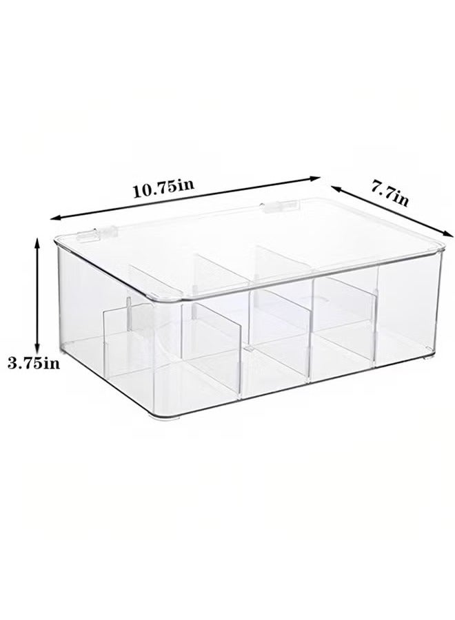 Bukela Tea Bag Organizer,Stackable Tea Bag Storage with Lid,Coffee and Tea Organizer for Kitchen Pantry Cabinets and Countertops, Holder for Tea Bags,Coffee,Sugar Packets,Condiments,Small Packets - Image 5