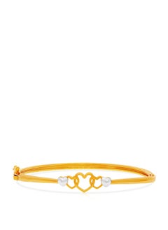 Malabar Gold and Diamonds 22 Carat 916 Purity Two Tone Gold Bangle BG3422086T27 For Women  - Image 1