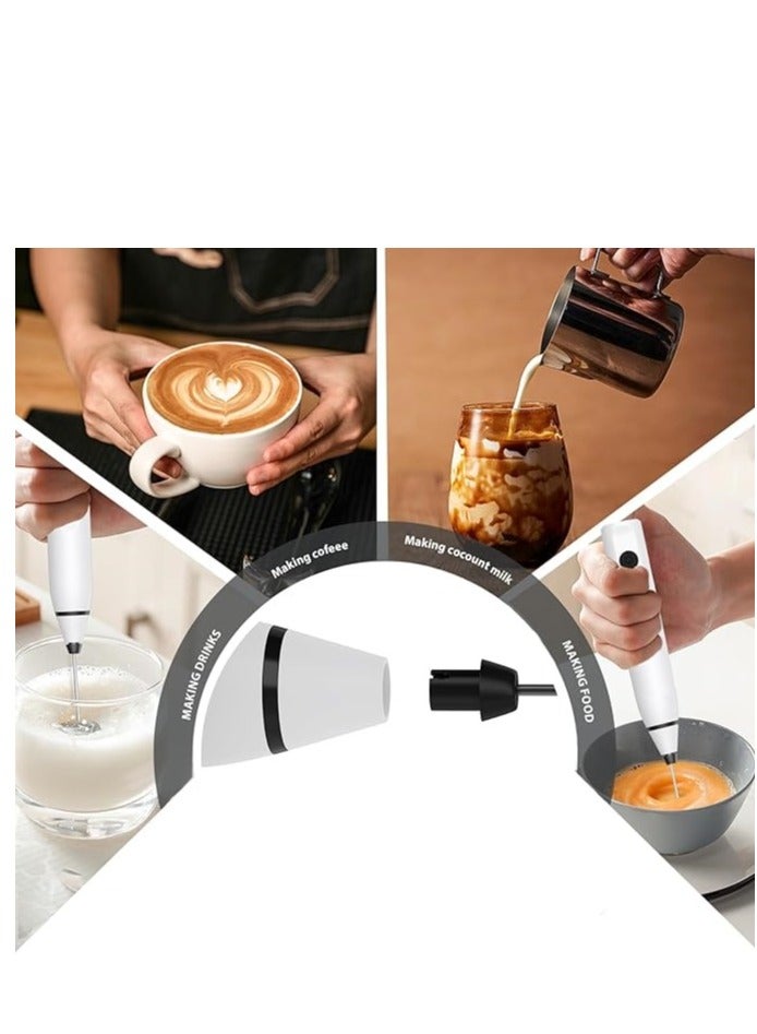 Milk Frother Rechargeable Handheld Whisk Coffee Frother Mixer with 2 Stainless whisks 3 Speed Adjustable Foam Maker Blender for Coffee Matcha Latte Cappuccino Hot Chocolate  - Image 2