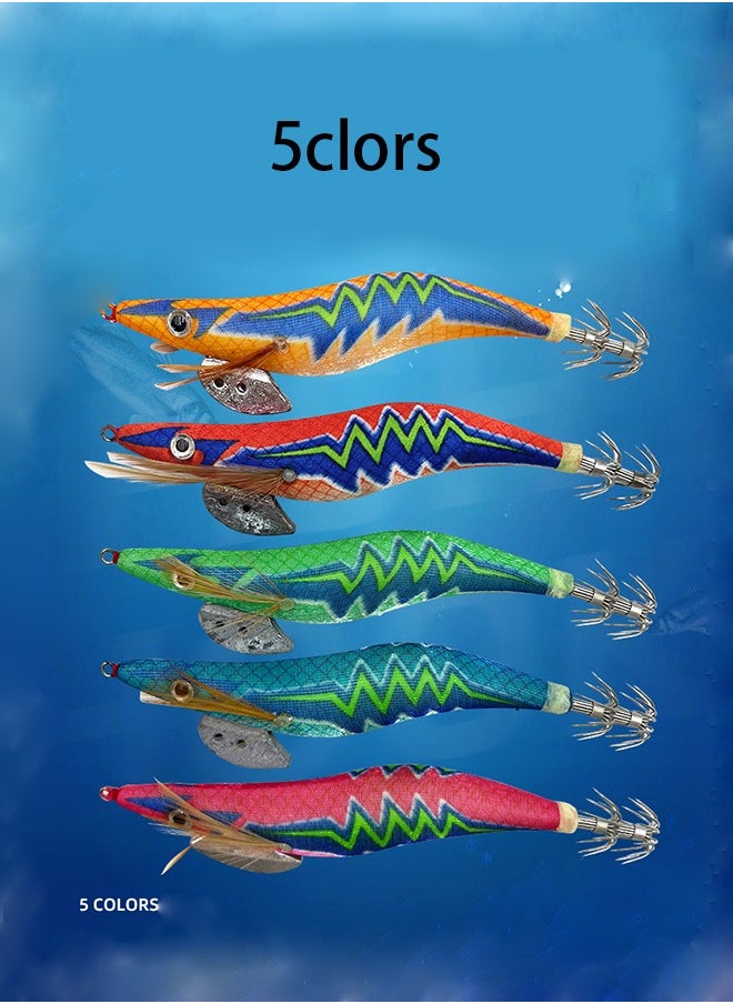 Luminous Fishing Lures Squid Jig Hooks Hard Fishing Shrimp Lure Fake Prawn Glow Bait Octopus Cuttlefish Sea Fishing Lures