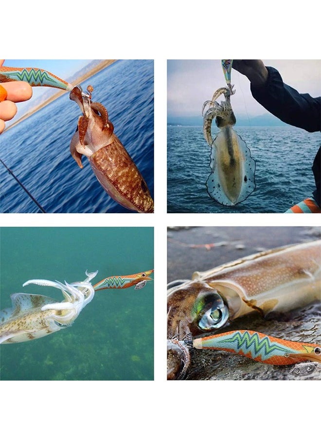 Luminous Fishing Lures Squid Jig Hooks Hard Fishing Shrimp Lure Fake Prawn Glow Bait Octopus Cuttlefish Sea Fishing Lures