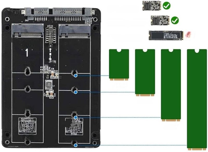 M2 SATA to SATA 3 0 Adapter Card Converter for 2 5 Inch SSD Installation Easy - Image 1