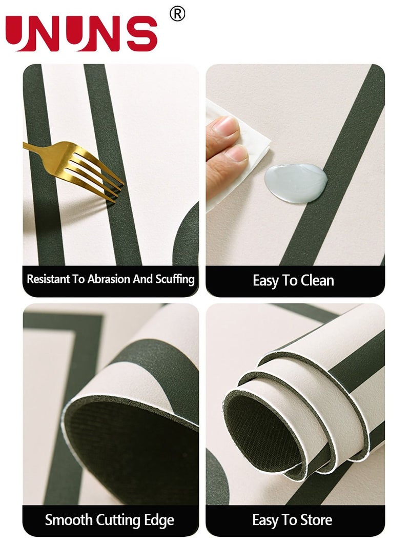 UNUNS Super Soft Absorbent Floor Mat,60x90CM Non-Slip Bathroom Rug,Rubber Backed,Geometric Diatomaceous Earth Bath Mat For Shower Room - Image 4