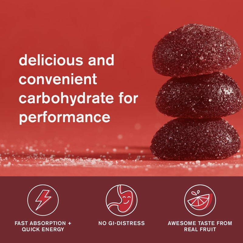 Skratch Labs Energy Chews | Energy Gummies for Running, Cycling, and Sports Preformance | Energy Gel Alternative | Sour Cherry (10 Pack) | Gluten Free, Vegan - Image 2