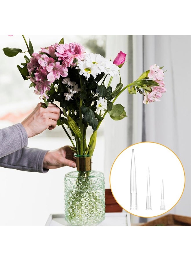 30 Pcs Plastic Flower Stems Tube Holder Fresh Flower Cake Spikes Pointed End Flowers Arrangement Holders for DIY Valentine's Day Crafts - Image 4