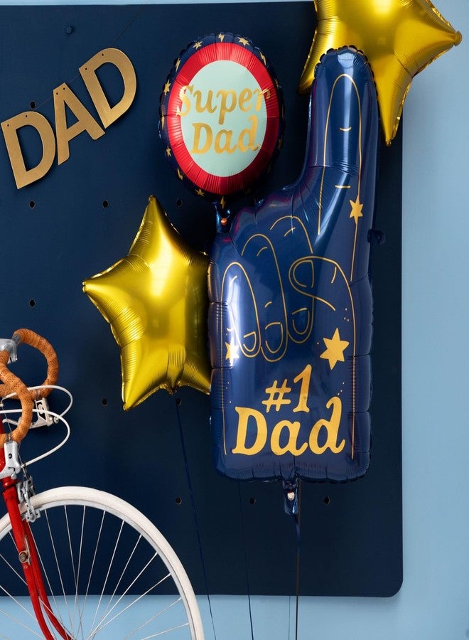 PartyDeco Number 1 Dad Foil Balloon PartyDeco 17x32 Inch – Father’s Day Party Decoration, Best Dad Ever Mylar Helium Balloon for Daddy Birthday or Father Appreciation Gift - Image 5