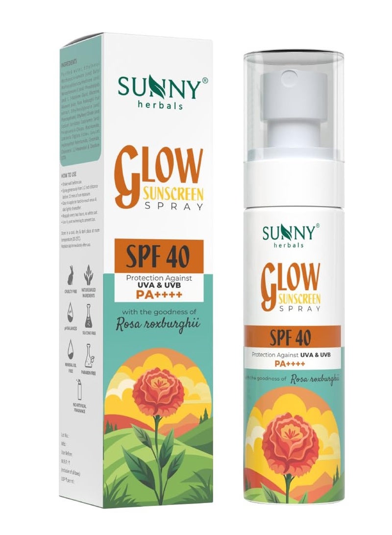 صني بخاخ واقي من الشمس هيربلز جلو جلو، SPF 40، PA++++، حماية واسعة الطيف ضد الأشعة فوق البنفسجية أ و ب، تركيبة مرطبة ومقاومة للعرق، 100 مل - Image 1