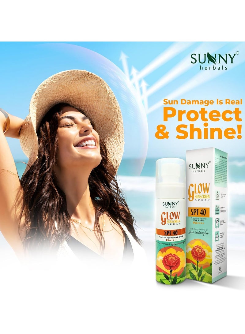 صني بخاخ واقي من الشمس هيربلز جلو جلو، SPF 40، PA++++، حماية واسعة الطيف ضد الأشعة فوق البنفسجية أ و ب، تركيبة مرطبة ومقاومة للعرق، 100 مل - Image 4