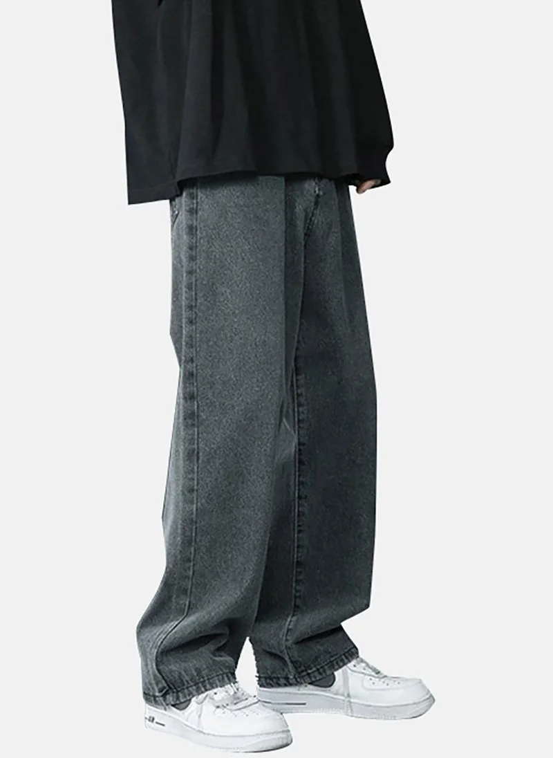 YUNIQEE Charcoal Relaxed Fit Jeans