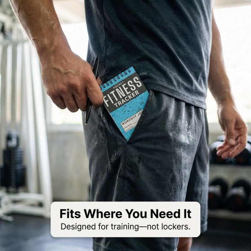 Field Equipt Gym Workout Journal & Fitness Tracker, Handheld Workout Log Book for Women & Men - Ideal for Weightlifting, Cardio, Athletes & Coaches On the Go (4 Pack) - Image 3