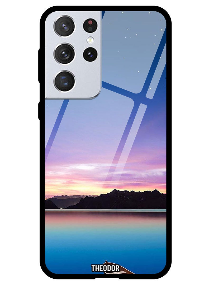 Theodor Protective Tempered Glass Case Cover Samsung Galaxy S21 ULTRA Minimal Landscape - Image 1