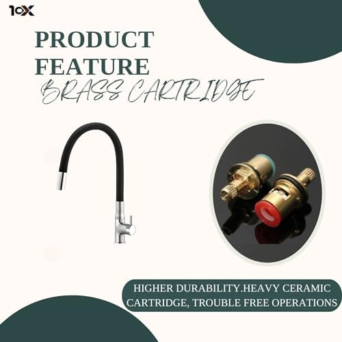 10X Brass Flexible Swan Neck Black Grey Spout BW-1899 for Washbasin/Kitchen Table Mounted - Image 4
