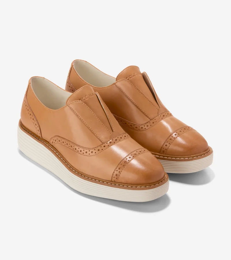 COLE HAAN Women's ØriginalGrand Platform Laceless Oxfords