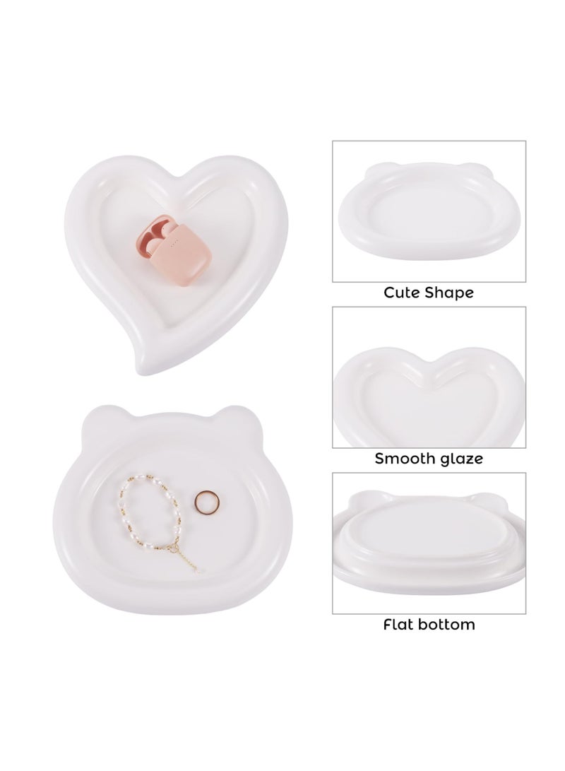 Ceramic Jewelry Tray, Cute Bear Trinket Dish, Ideal Gifts for Women, Girls, Mom, Sisters and Friends - Image 3