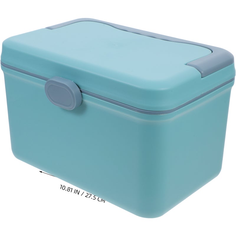 Large Capacity Storage Box Bin with Handle Supply Travel Tote Storage Case Container - Image 3