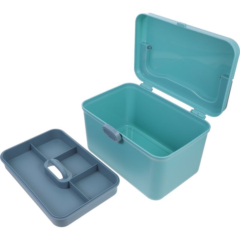 Large Capacity Storage Box Bin with Handle Supply Travel Tote Storage Case Container - Image 4