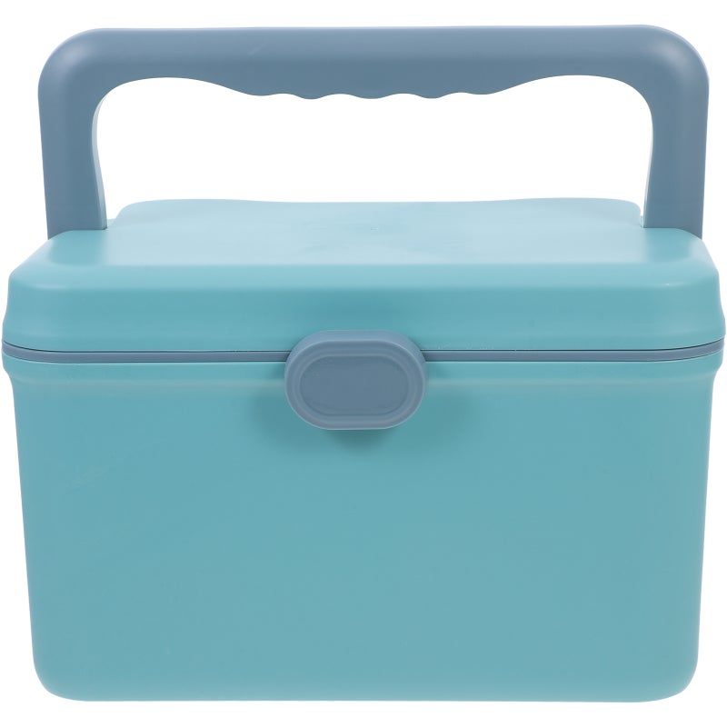 Large Capacity Storage Box Bin with Handle Supply Travel Tote Storage Case Container - Image 1