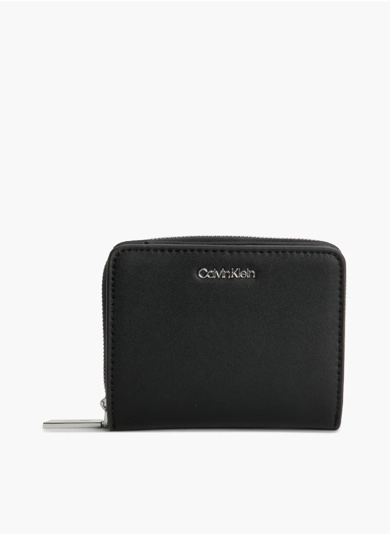 CALVIN KLEIN Women's Recycled Zip Around Wallet, Black