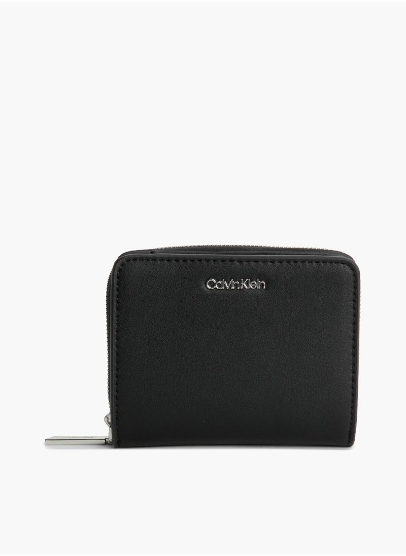 CALVIN KLEIN - Women's Recycled Zip Around Wallet, Black - Image 1