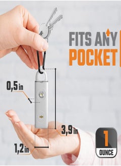 Y&D Personal Alarm Keychain for Women Safety Protection, USB Rechargeable 130 dB Self Defense Siren Sound Whistle with LED Light, Emergency Security Alert Pull Pin Key Chain Kids Women, Elderly  - Image 5