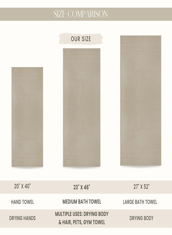 Looperry مجموعة مناشف حمام صغيرة من لوبيري، 6 قطع - قطن 100%، مقاس 23×46 بوصة، وزن 450 غرام/متر مربع. خفيفة الوزن، ماصة، سريعة الجفاف، مناسبة للاستحمام، وتجفيف الحيوانات الأليفة، والمنتجعات الصحية، وصالونات التجميل. مناشف تيري رينغسبن (بيج). - Image 3
