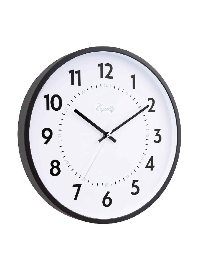 Equity Plastic Commercial Round Analog Wall Clock White and Black 14 x 1.5 x 14 Inch 25509 - Image 3