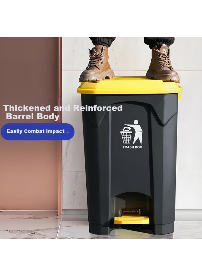 Yessel Thickened 20l Foot Pedal Large Trash Can With Lid For Restaurant School Outdoor Commercial Large Garbage Bin - Image 3