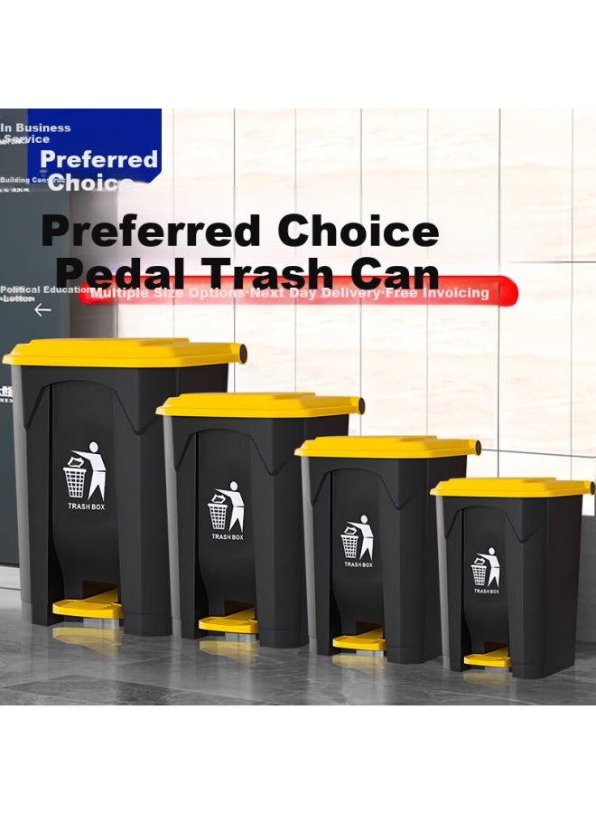Yessel Thickened 20l Foot Pedal Large Trash Can With Lid For Restaurant School Outdoor Commercial Large Garbage Bin - Image 1