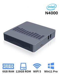 Mini PC M2 Air Intel Gemini Lake N4000 Windows 11 6GB RAM 128GB ROM Dual-Band WiFi Bluetooth USB Mini Computer