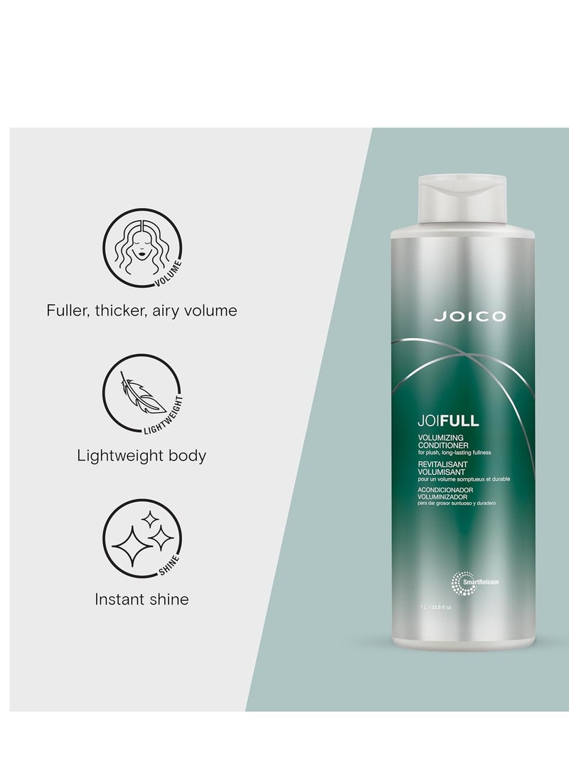 JOICO Joico JoiFULL Volumizing Conditioner | For Fine, Thin Hair | Add Instant Body | Long-Lasting Fullness | For Thicker Bouncier Hair | Boost Shine | With Lotus Flower & Bamboo Extract  - Image 4