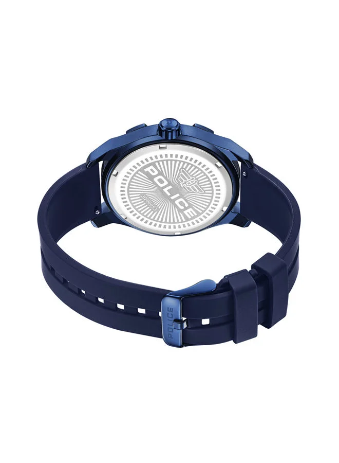 بوليس POLICE - Chokery Watch For Men Blue Dial With Blue Silicone Strap - PEWJQ0005303