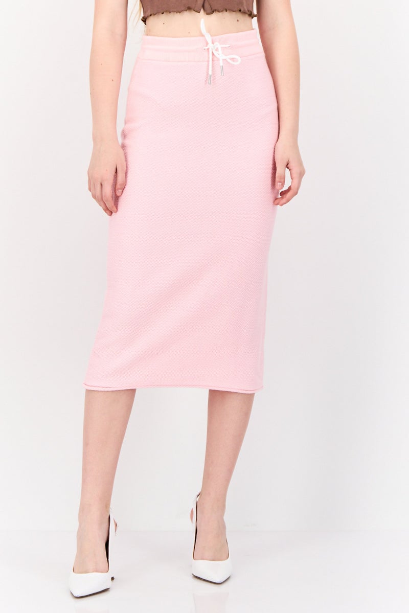 ESPRIT Women Knitted Midi Skirt, Pink - Image 1