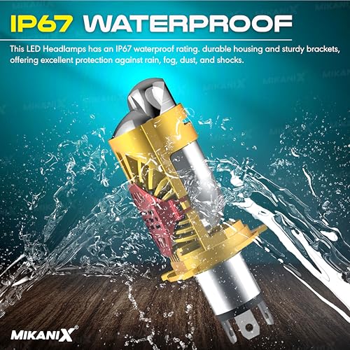 MIKANIX Super Bright Led Headlight Bulb/Headlamp Projector With HD Condenser Lens | High & Low Beam | Universal for Bikes & Scooty - Image 3
