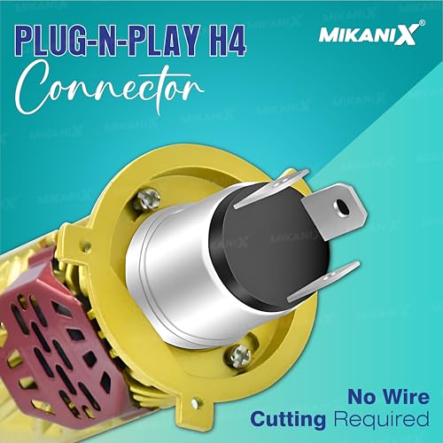 MIKANIX Super Bright Led Headlight Bulb/Headlamp Projector With HD Condenser Lens | High & Low Beam | Universal for Bikes & Scooty - Image 2